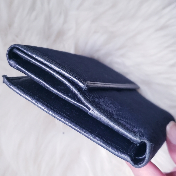 Gucci Black/Black  GG Canvas and Leather Abbey D Ring Compact Wallet - Picture 12 of 16